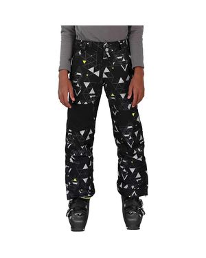 Obermeyer Brisk Print Ski Pants Kids Insulated Waterproof Cozy Jzz149 - Black