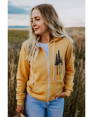 THE MONTANA SCENE Rustic Three Tree Zip Hoodie - Metallic