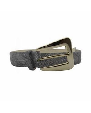 Berge' Exotic Print Bold Buckle Belt - Multicolor