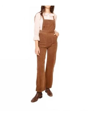 Cameo Cord Overalls - Brown