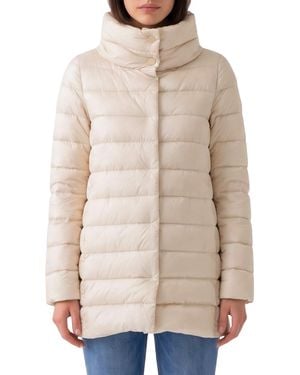 Herno Quilted A-Line Down Jacket - Natural