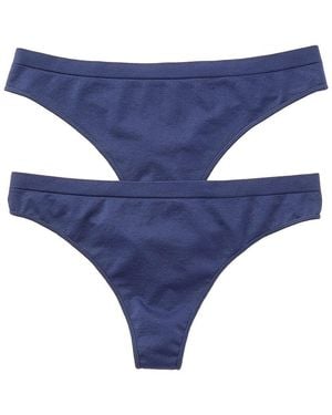B.tempt'd B. Tempt'D By Wacoal 2Pk Comfort Intended Daywear Thong - Blue