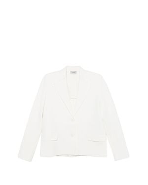 Mrz Single-Breated Blazer Jacket - White