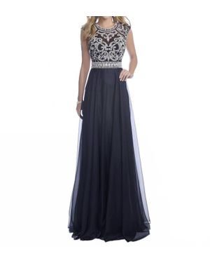 Karishma Creations Scoopneck Sleeveless Maxi Sheath Dress - Blue