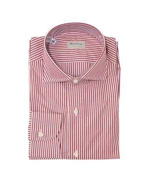 Sartorio Napoli Pinstripe Cotton Dress Shirt - Pink