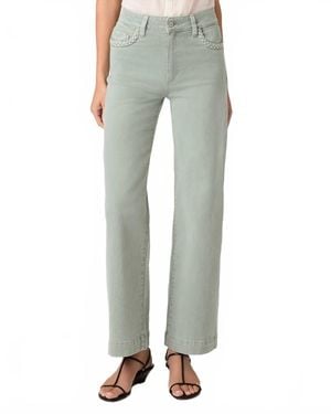 PAIGE Anessa 31" Wide Leg Jeans - Green