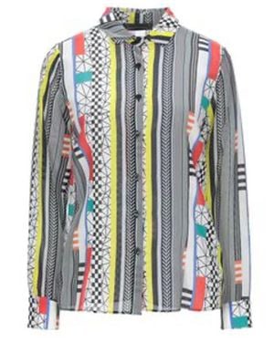 Frankie Morello Long Sleeve Blouse - Blue
