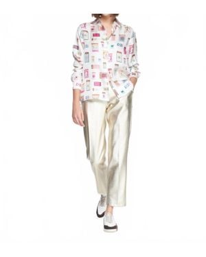 Vilagallo Tiffany Straight Leg Trouser - White