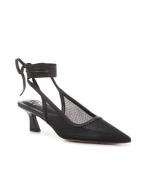 Mix No 6 Ravee Pump Pointed Toe Ankle Strap Kitten Heel Gal1029 - Black
