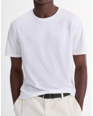 Vince Garment Dye Short Sleeve Crew T-Shirt - White