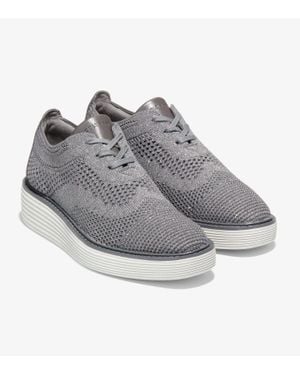 Cole Haan Original Grand Platform Stitchlite Oxford 9 Shoes Fzp239 ,9) - Gray