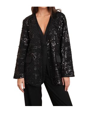 Choklate Paris Channel Sequin Jacket - Black