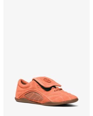 MICHAEL Michael Kors Mk Kyler Suede And Mesh Sneaker - Pink