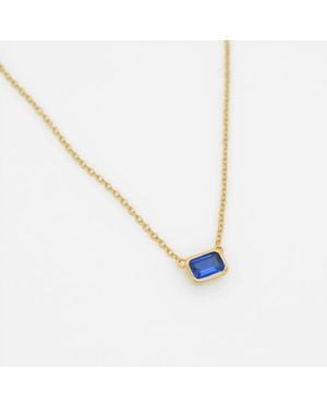 Au79 Vienna Necklace With Sapphire Cubic Zirconia - Metallic