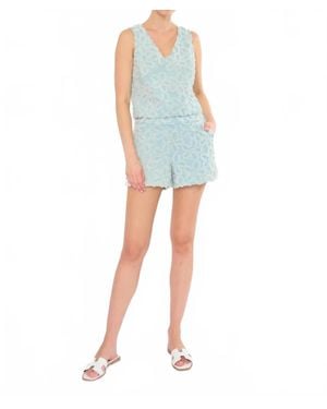 Flora Bea Eleia V-Neck Top - Blue