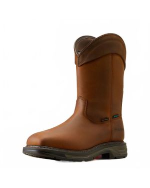 Ariat Workhog Extremely Wellington Waterproof Carbon Toe Work Boot - Brown