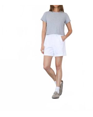 It Is Well L.A. Round Neck Short Sleeves Crop Tee - Blue