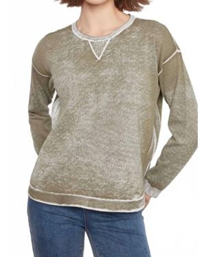 Charlie b Cotton Crew Neck Sweater - Gray