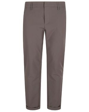 Dondup Tailored Low-Rise Pants With Darts And Cuffed Hem - Gray