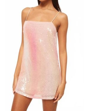 MISA Los Angles A-Line Sequin Mini Dress - Pink