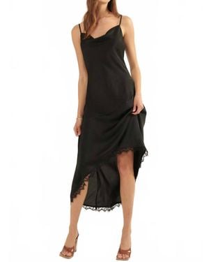 Promesa Laced Midi Dress - Black