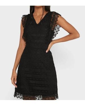Amy Lynn Lace Shift Dress - Black