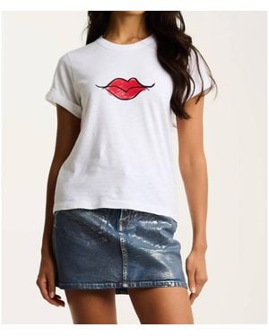Lisa Todd Kiss And Make Up Short Sleeve Tee - White