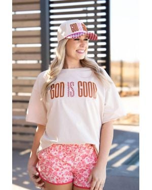 Southern Grace God Is Good T-Shirt - Pink