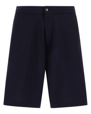 Herno Tailored Shorts With Button Closure - Blue