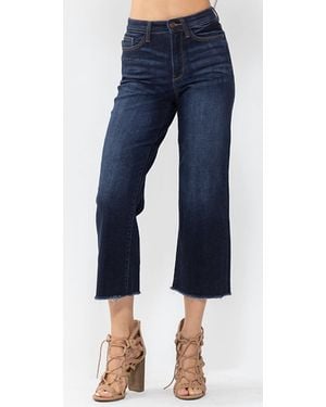 Judy Blue High Waist Cropped Wide Leg - Blue