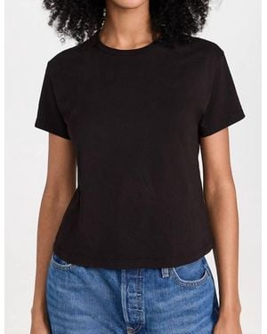 Monrow Crew Neck Tee - Black