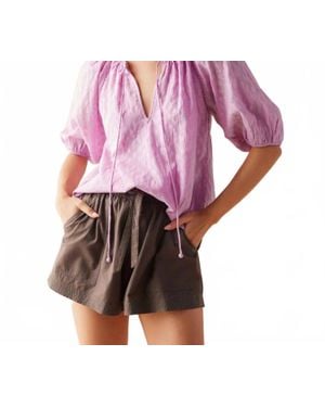 Omika Isla V-Neck Blouse - Purple