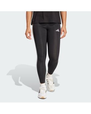 adidas Essentials 3-Stripes Cotton Leggings - Gray