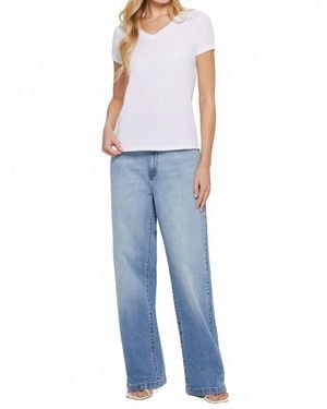 Goldie Tees Organic V Neck Boy Tee - Blue