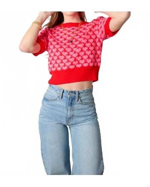 Day + Moon Cupid Cropped Sweater - Blue