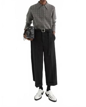 Jil Sander Wool Blend Zip-Up Shirt - Black