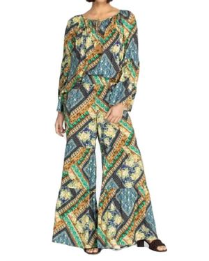 Johnny Was Rivera Tiered Pants - Green