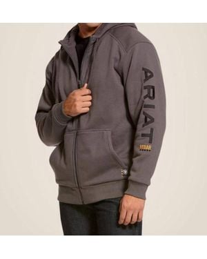 Ariat Rebar All Weather Team Full Zip Hoodie - Gray
