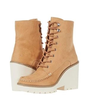 Steve Madden Marsh Boots Wedge Heel Jzz1141 - Natural