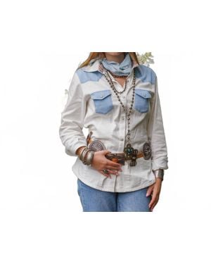 Tasha Polizzi Virginia Button Down Shirt - Blue