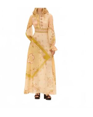 Kate Ford Gigaro Waist Tie Maxi Dress - Metallic