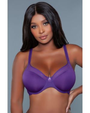 TRUEDAMES Kristy Full Coverage Bra Size - Purple