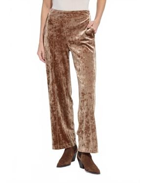 Lyssé Lux Shay Crushed Velvet Pant - Brown