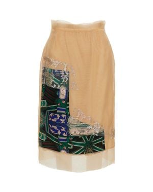 HUI Ivy Midi Skirt - Blue
