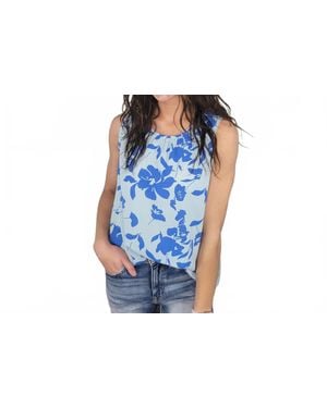 Staccato Andaz Floral Tank Top - Blue
