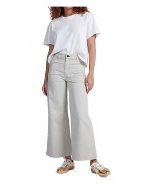 ASKK NY Cropped Sailor Wide Leg Pants - Gray
