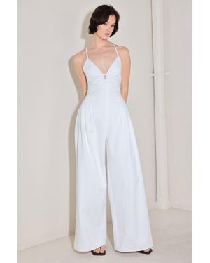 TRUEDAMES Serene Seduction Woven Jumpsuit - White