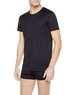 Nero Perla Elegance Short Sleeve Crew Neck T-Shirt - Black