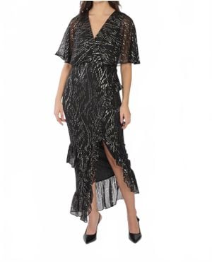 Saloni Rose Dress - Black
