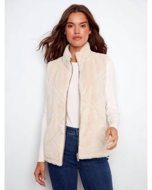 Charlie b Ballet Reversible Faux Fur Vest - Natural